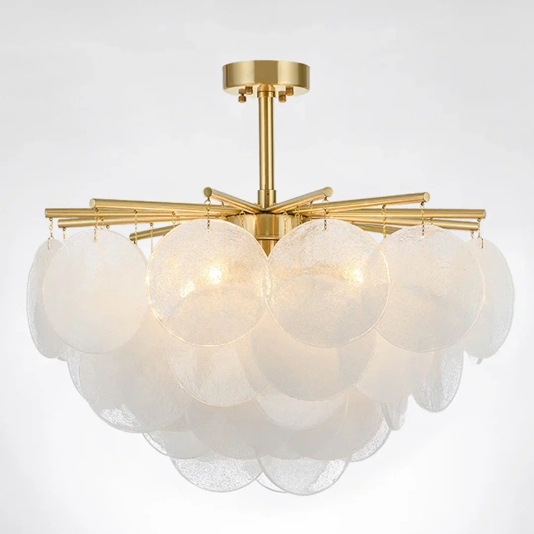 Disc Hanging Glass Chandelier – Glass detail 20