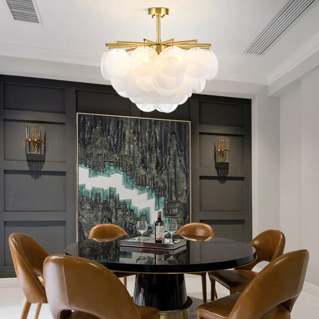 Disc Hanging Glass Chandelier – Glass detail 9
