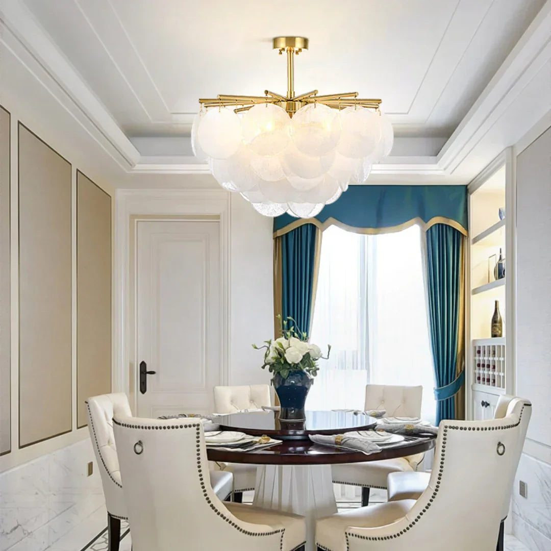 Disc Hanging Glass Chandelier – Glass detail 6