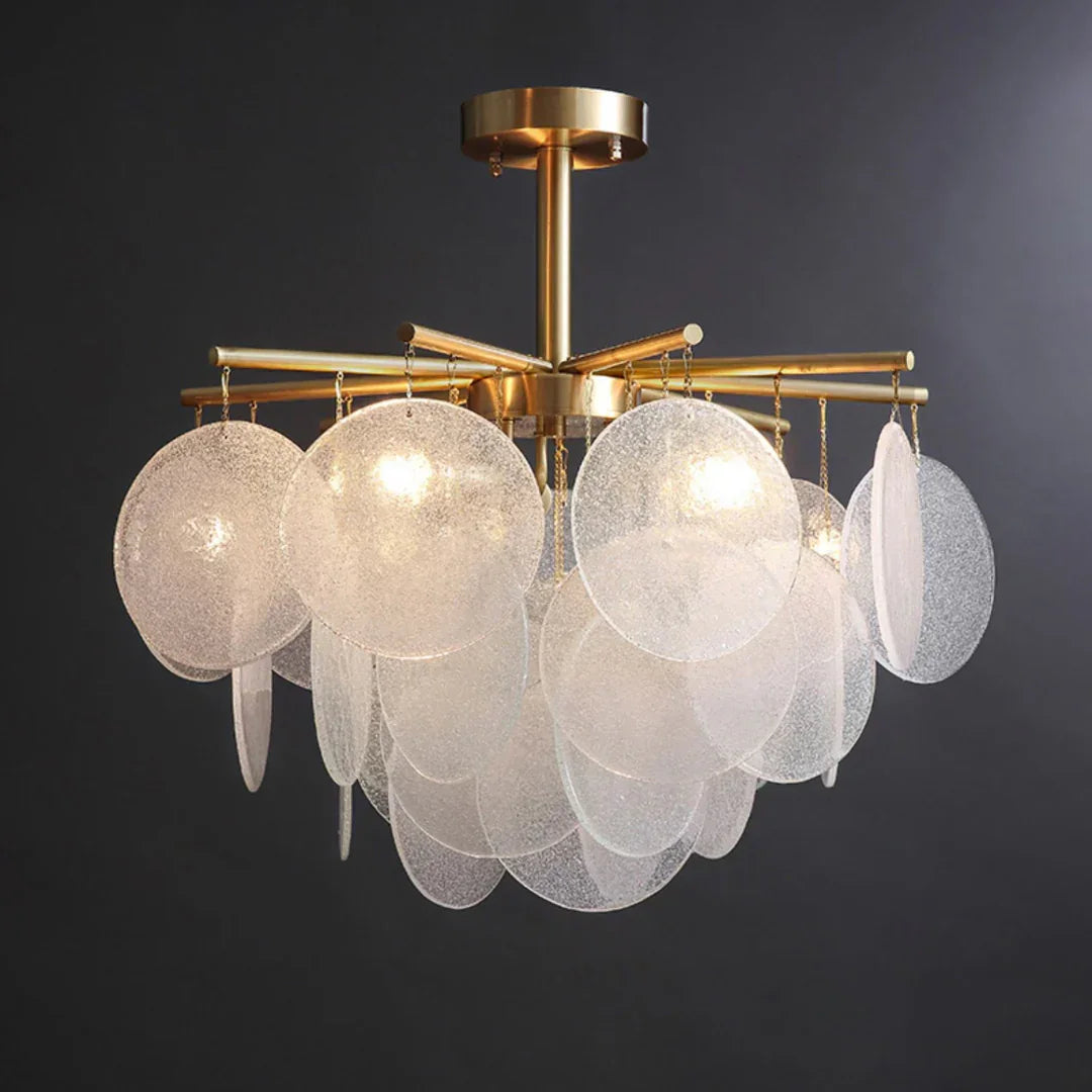 Disc Hanging Glass Chandelier – Glass detail 27