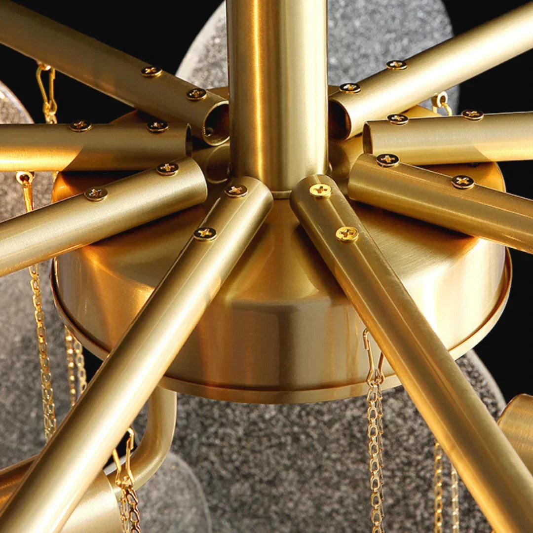 Disc Hanging Glass Chandelier – Glass detail 22