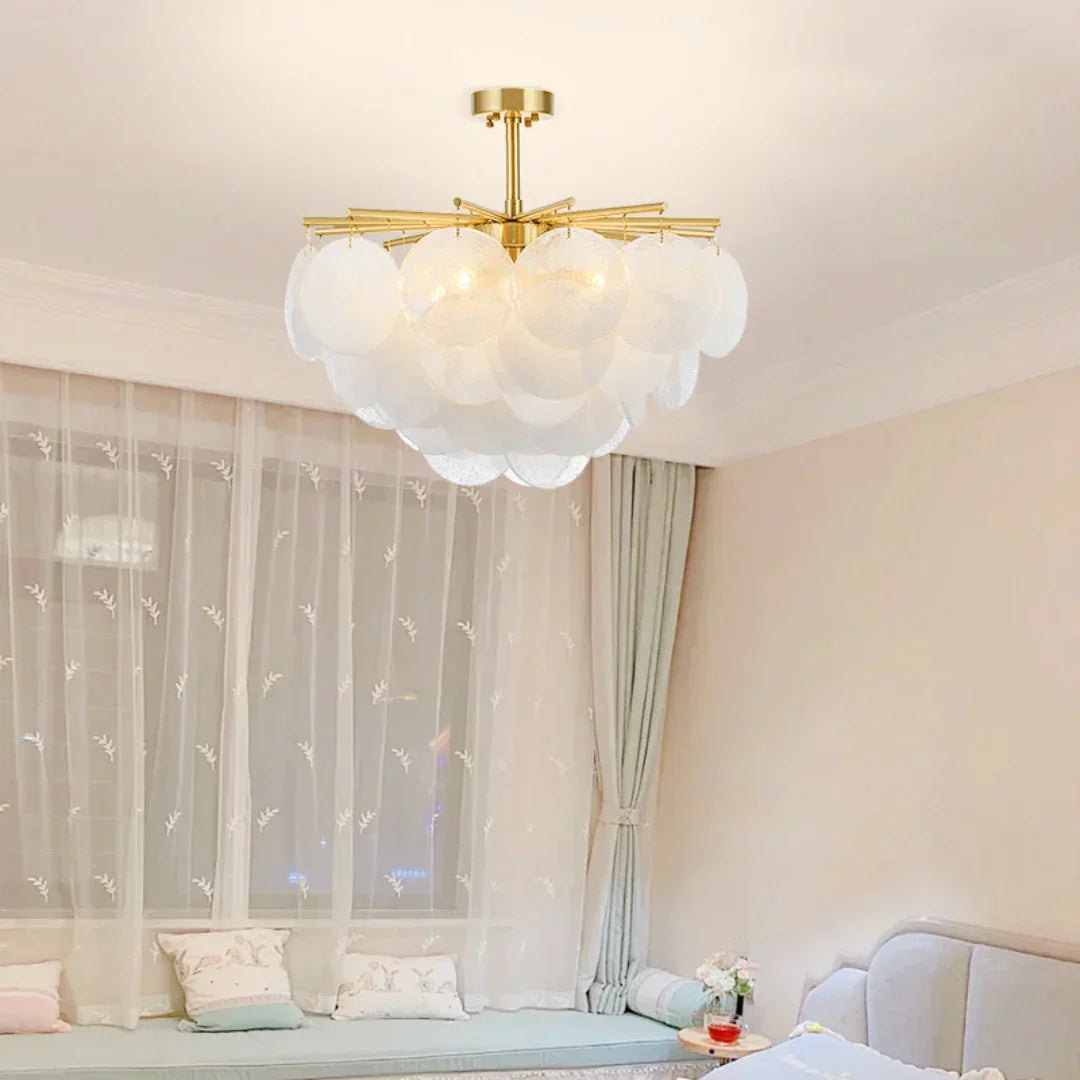 Disc Hanging Glass Chandelier – Glass detail 13
