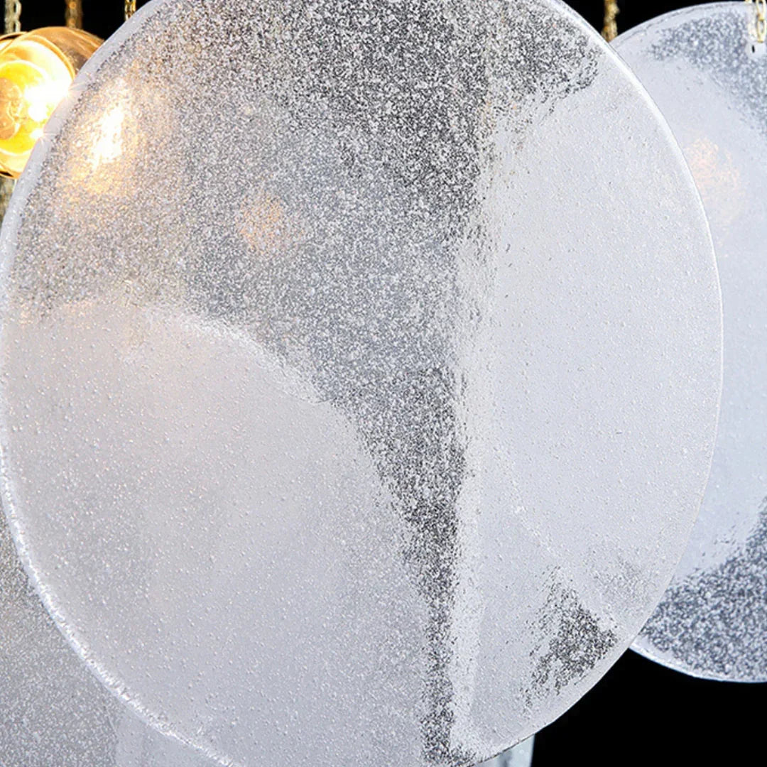 Disc Hanging Glass Chandelier – Glass detail 23