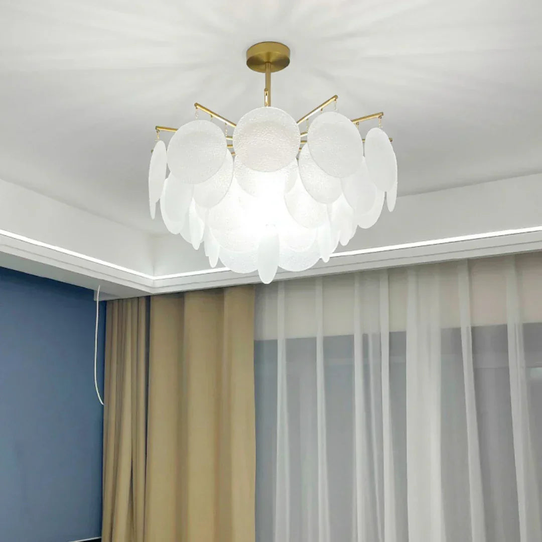 Disc Hanging Glass Chandelier – Glass detail 15