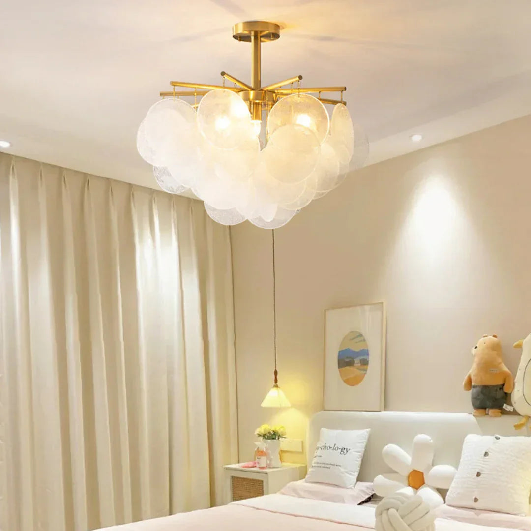Disc Hanging Glass Chandelier – Glass detail 8