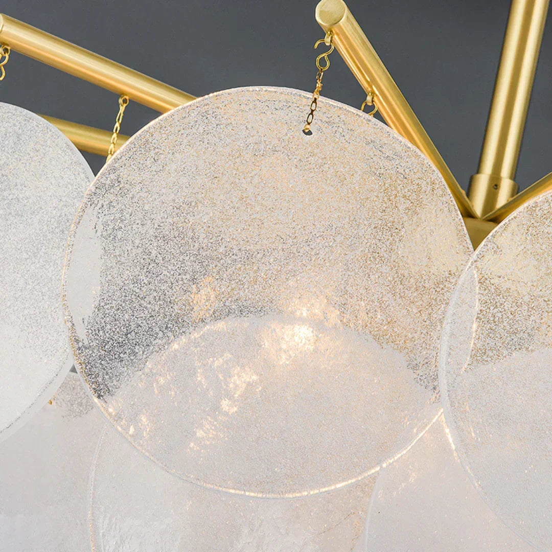 Disc Hanging Glass Chandelier – Glass detail 21