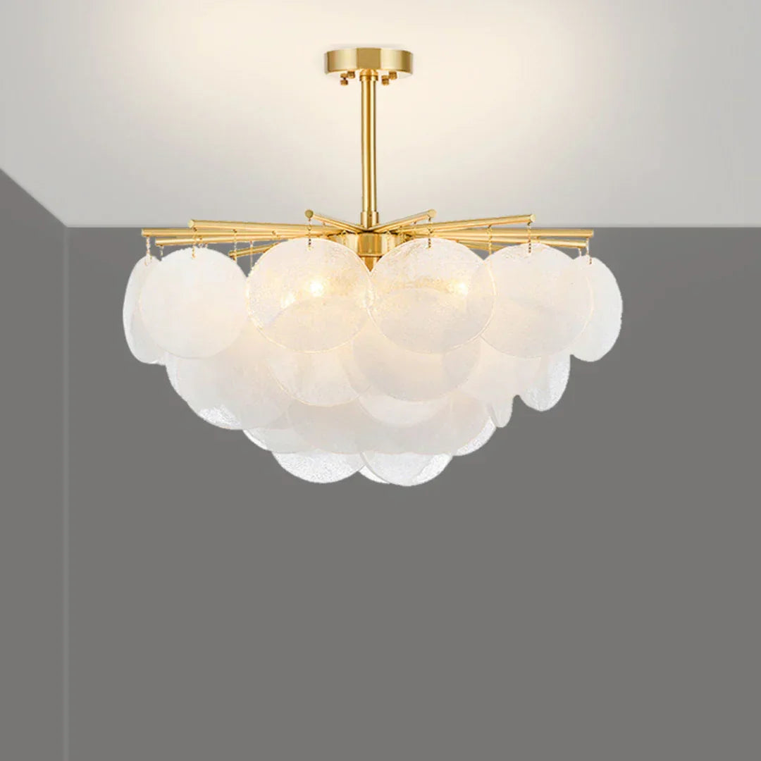 Disc Hanging Glass Chandelier – Glass detail 24