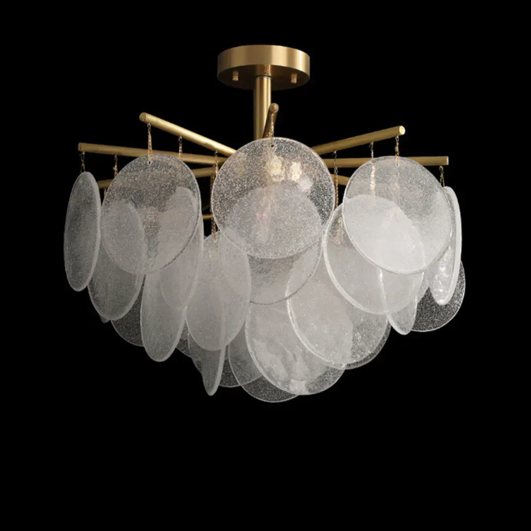 Disc Hanging Glass Chandelier – Glass detail 19