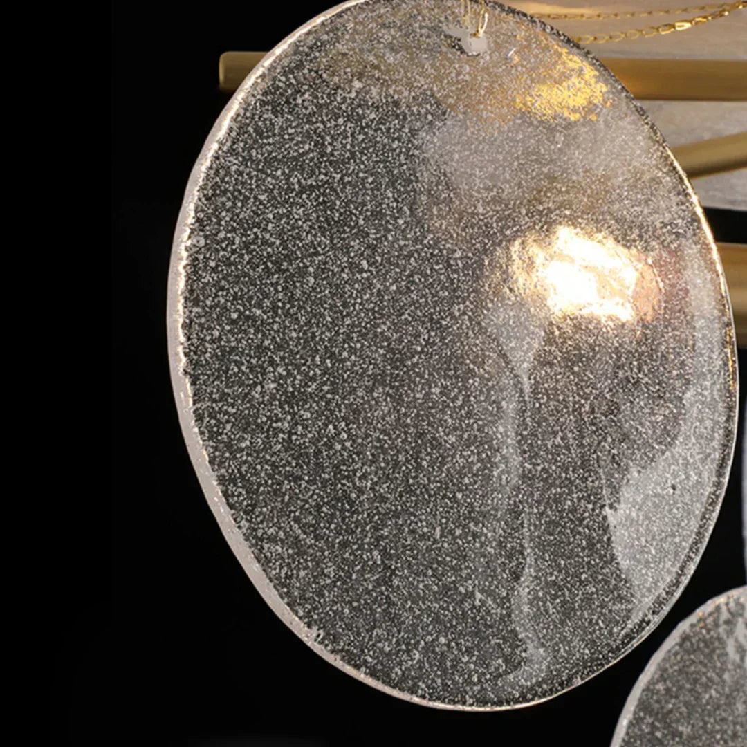 Disc Hanging Glass Chandelier – Glass detail 25