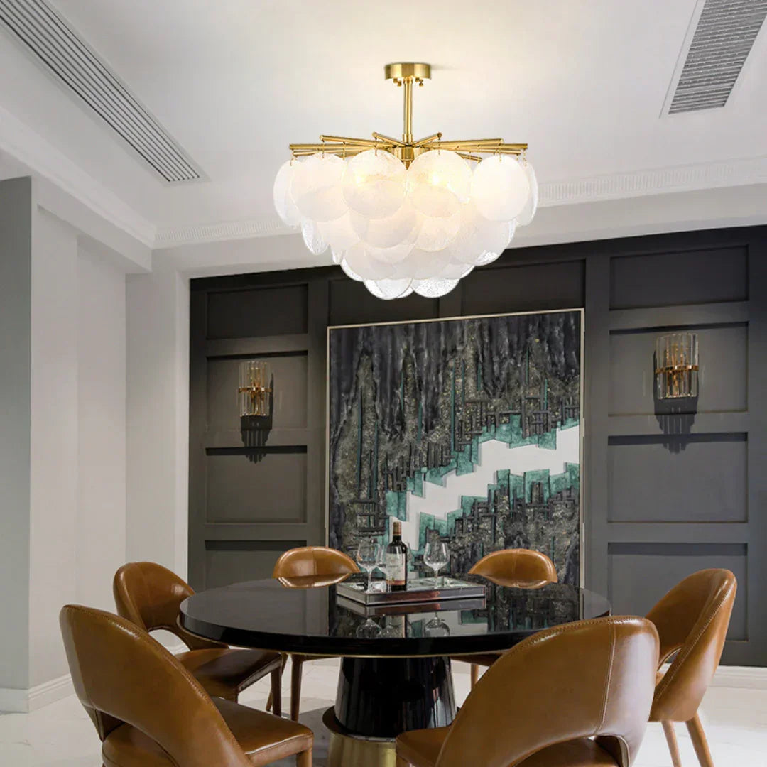 Disc Hanging Glass Chandelier – Glass detail 11