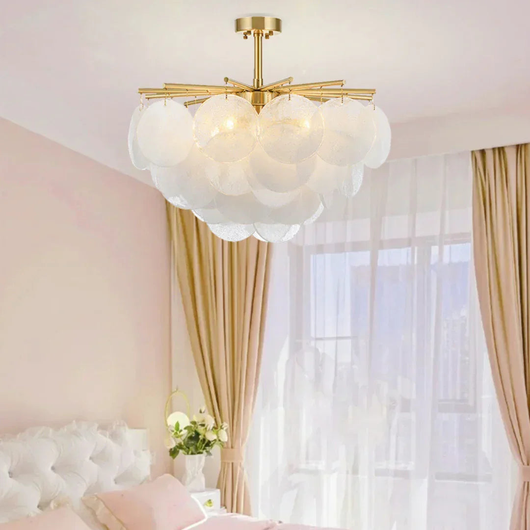 Disc Hanging Glass Chandelier – Glass detail 7