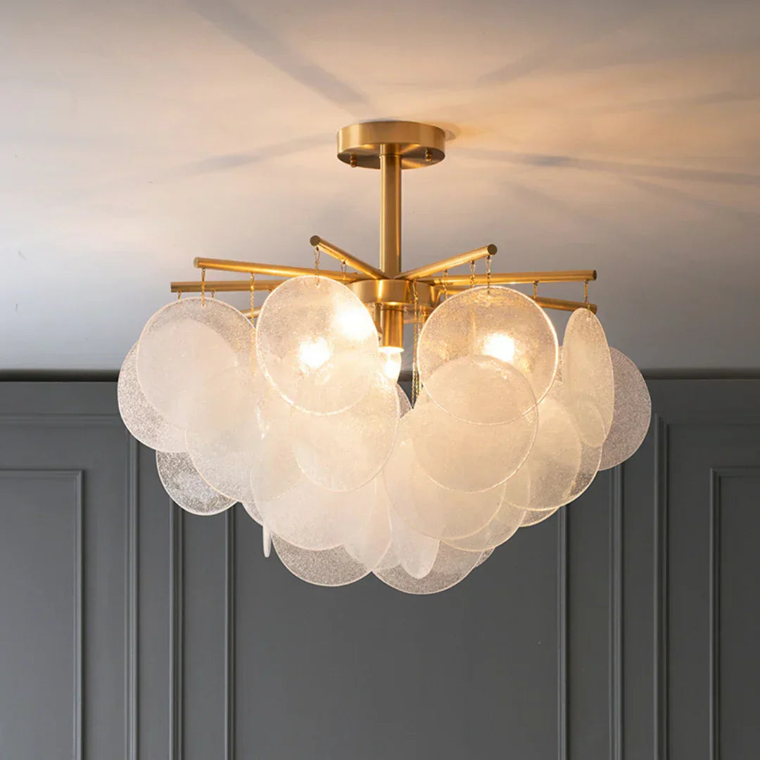 Disc Hanging Glass Chandelier – Glass detail 5