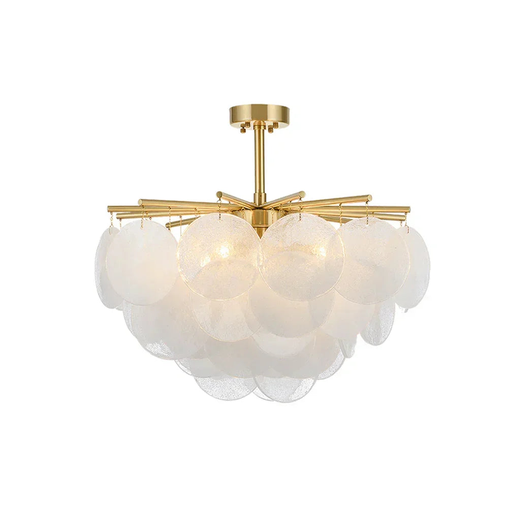 Disc Hanging Glass Chandelier