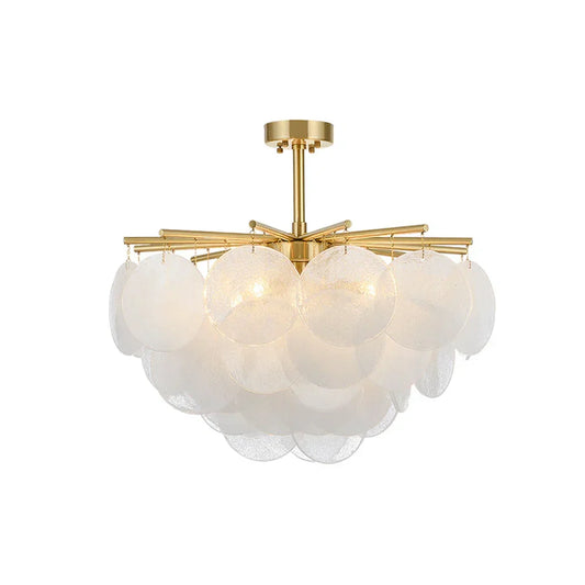 Disc Hanging Glass Chandelier