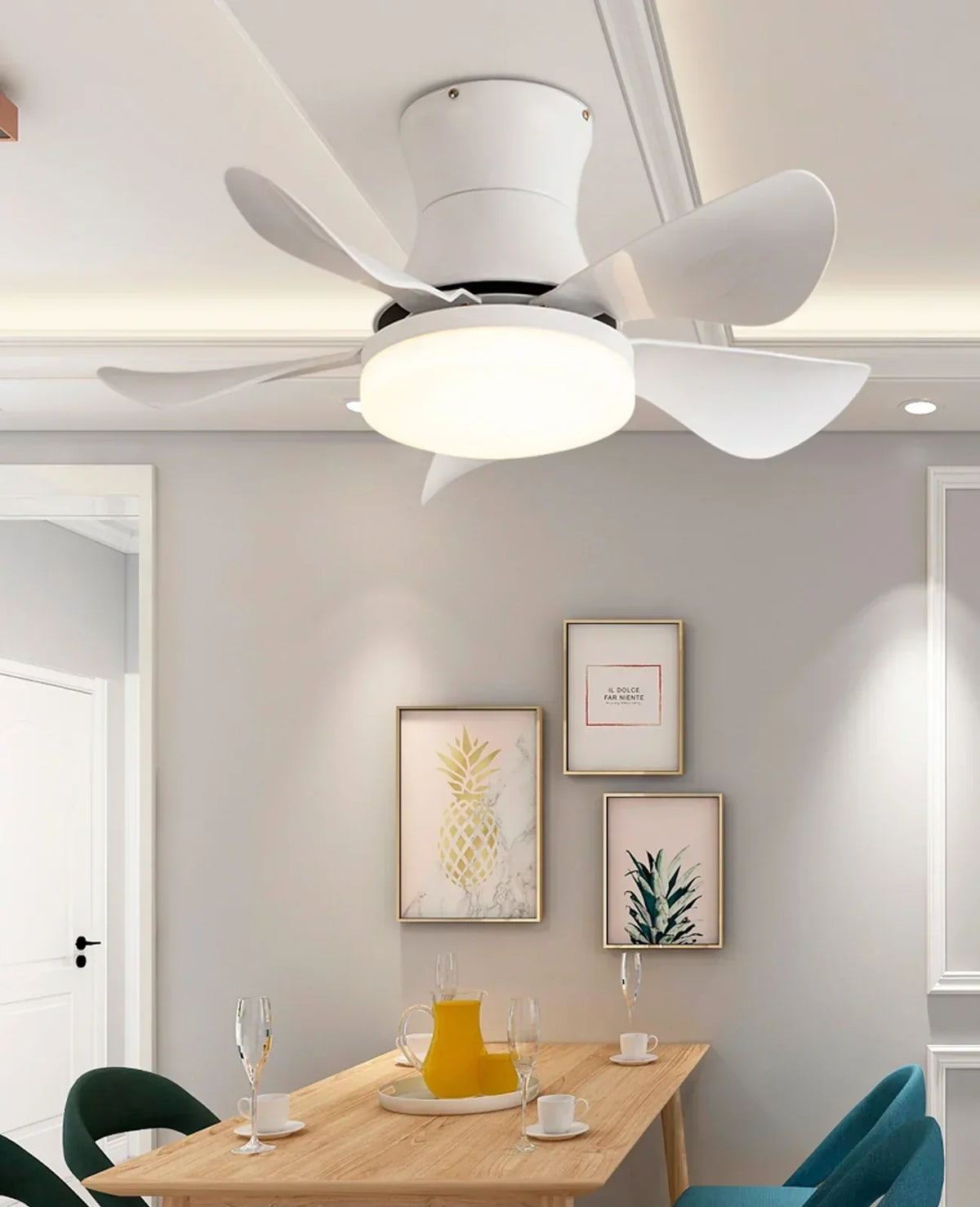 Nordic Blade Black Copper Ceiling Fan Light – Copper detail 6