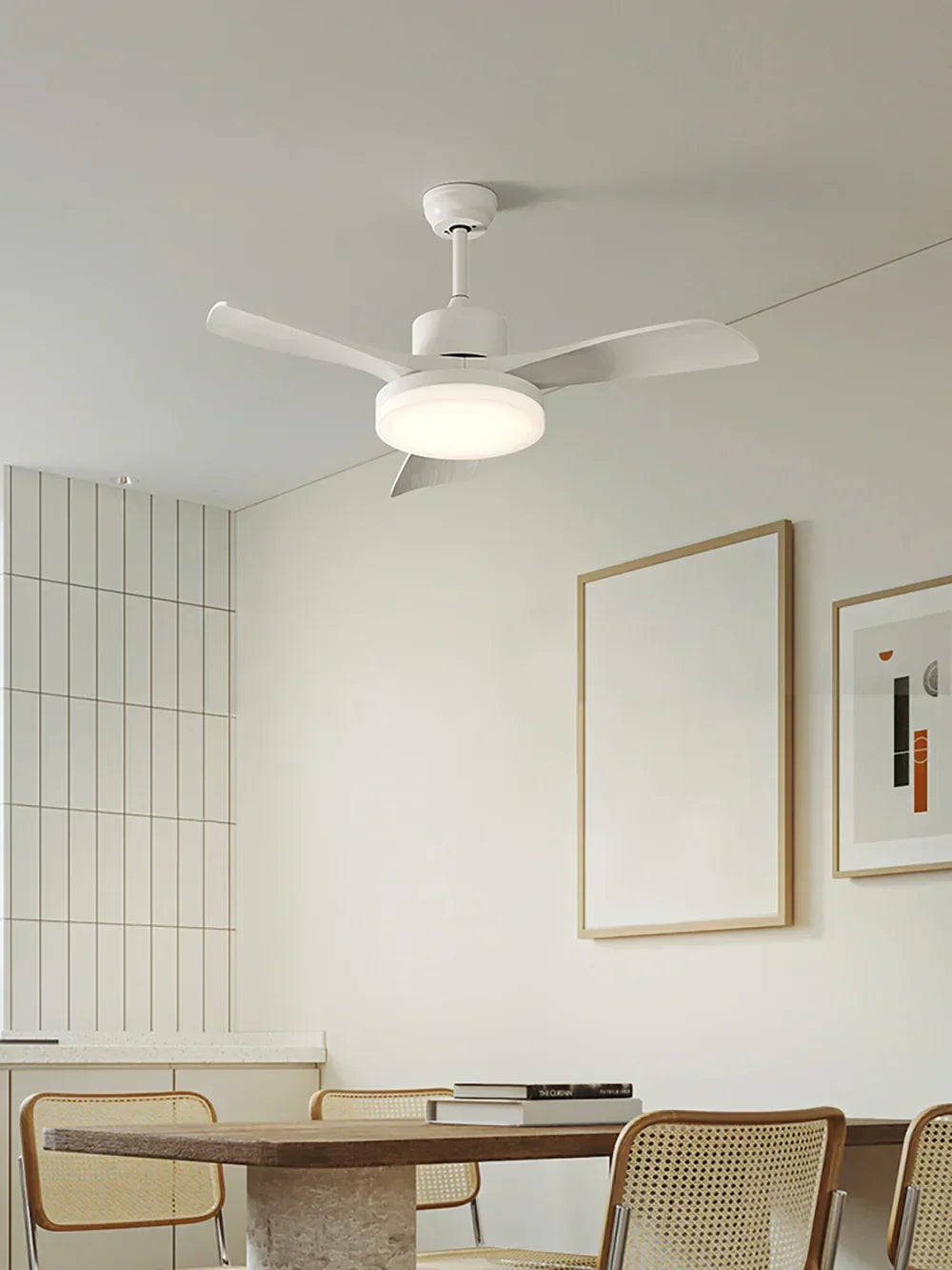Nordic Fan Blade White Copper Ceiling Light – Copper detail 6