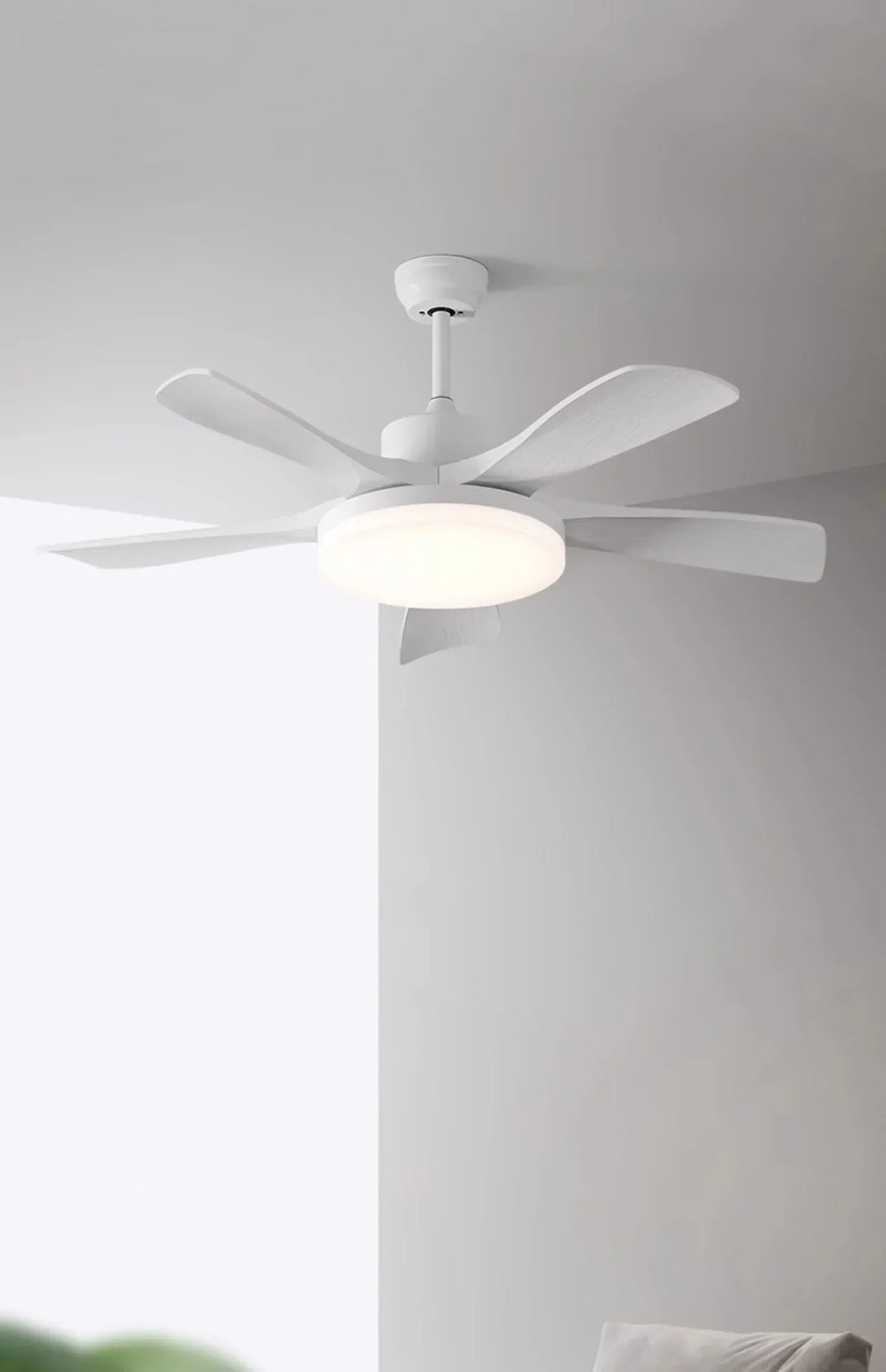 Nordic Fan Blade White Copper Ceiling Light – Copper detail 7