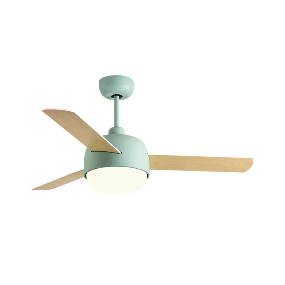 Nordic Macaron Dome Copper Ceiling Fan Light