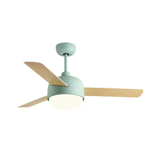 Nordic Macaron Dome Copper Ceiling Fan Light
