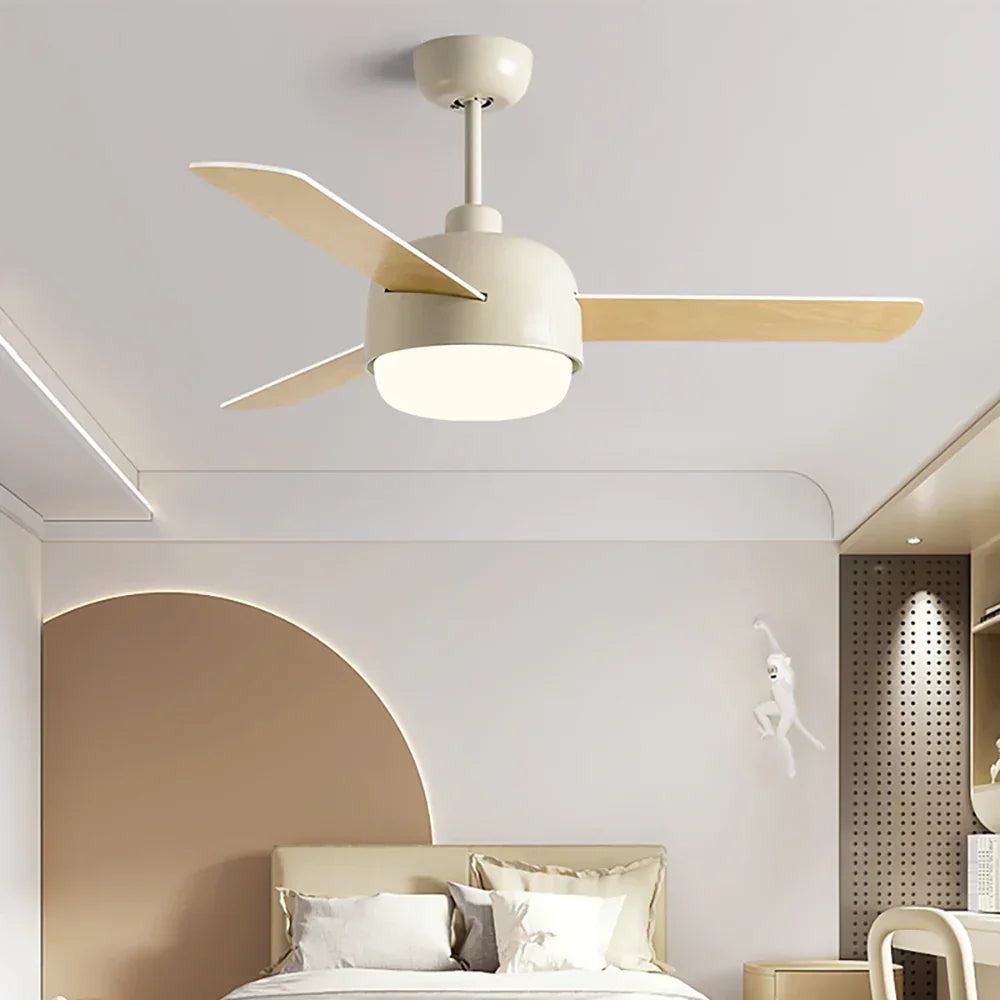 Nordic Macaron Dome Copper Ceiling Fan Light – Copper detail 5