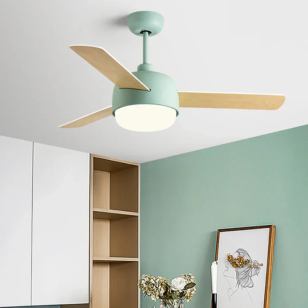 Nordic Macaron Dome Copper Ceiling Fan Light – Copper detail 7