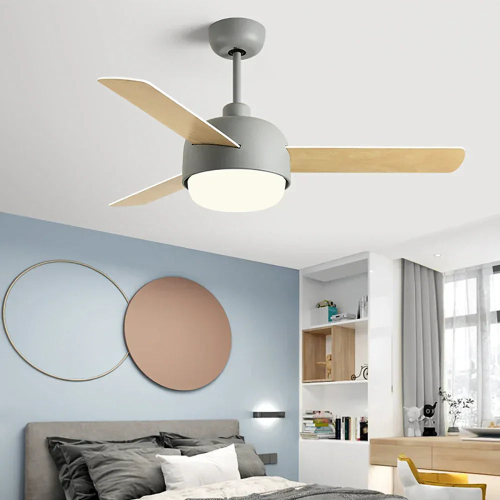 Nordic Macaron Dome Copper Ceiling Fan Light – Copper detail 2
