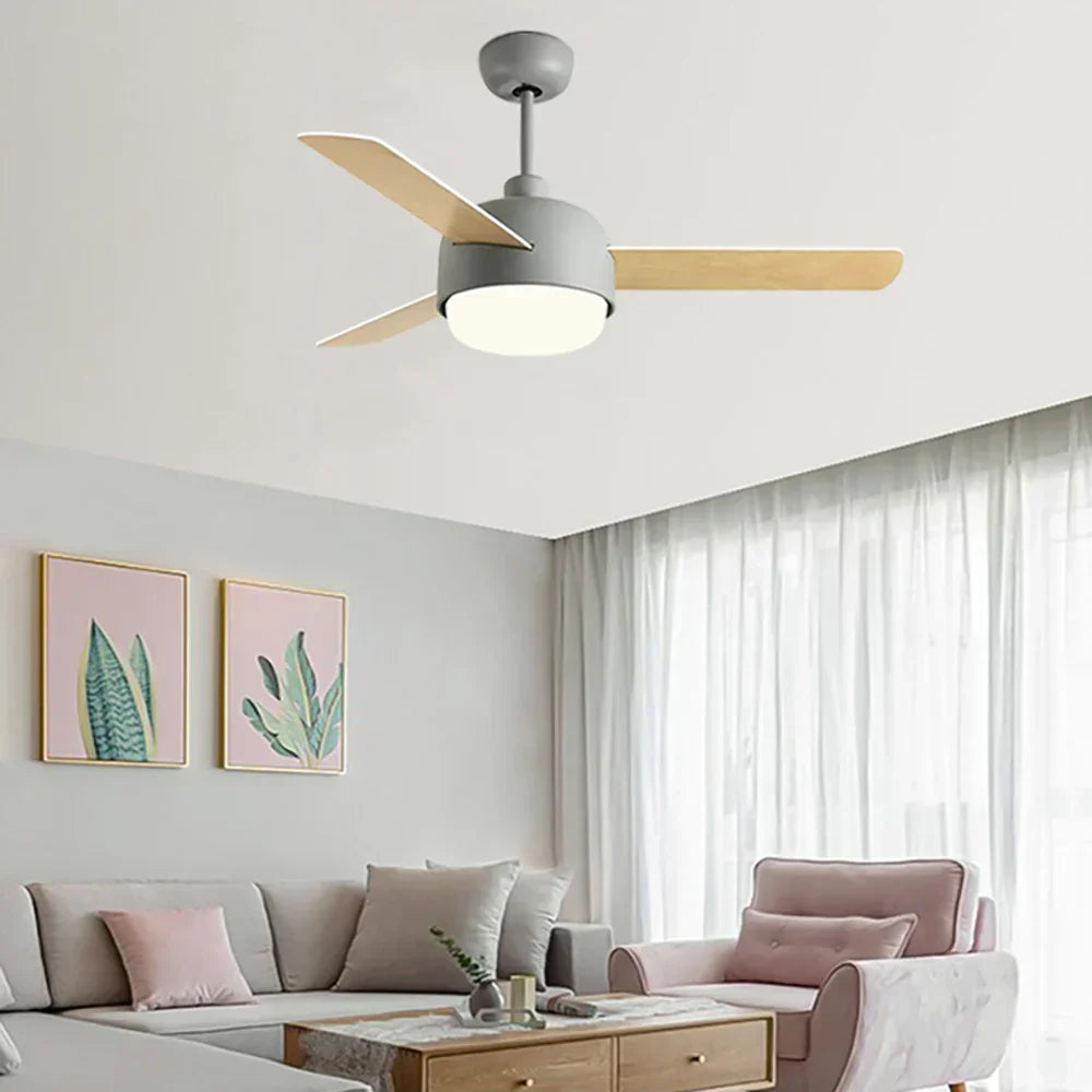 Nordic Macaron Dome Copper Ceiling Fan Light – Copper detail 3