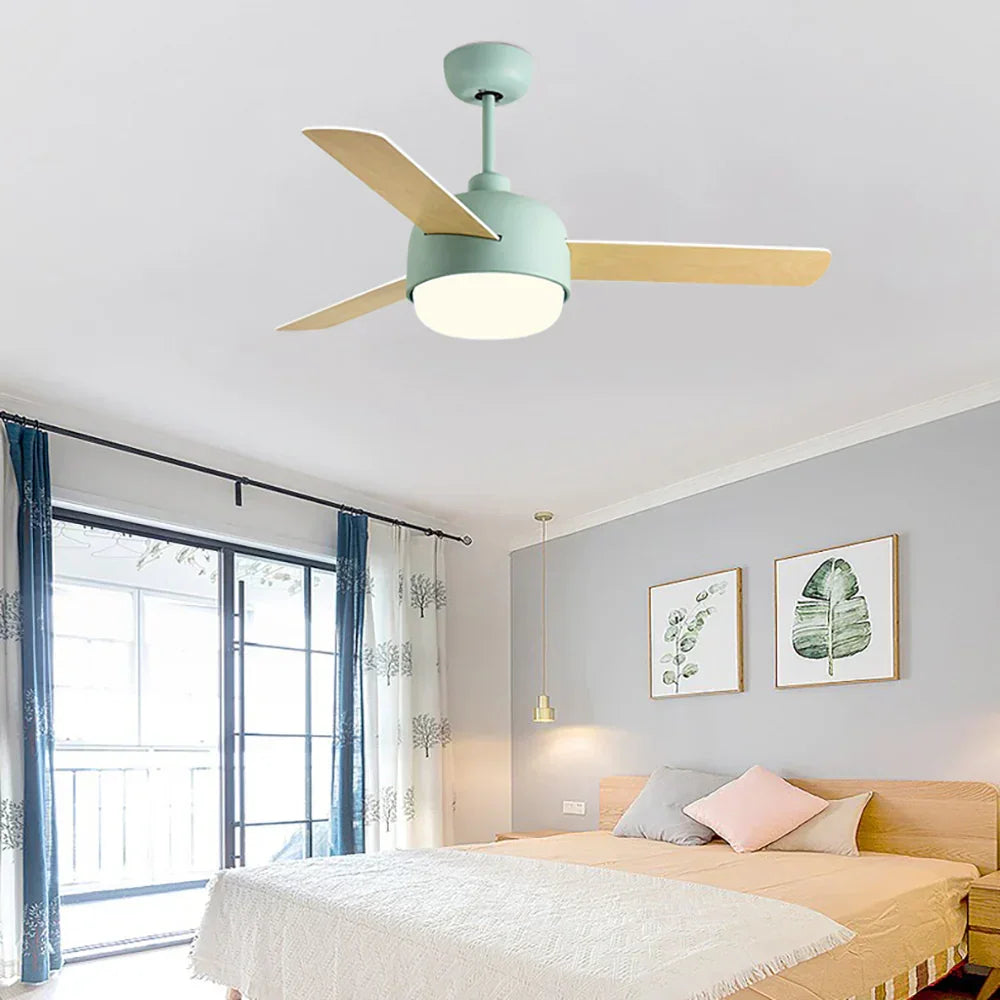 Nordic Macaron Dome Copper Ceiling Fan Light – Copper detail 8