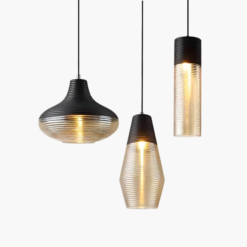 Industrial Style Glass Pendant Light for Kitchen