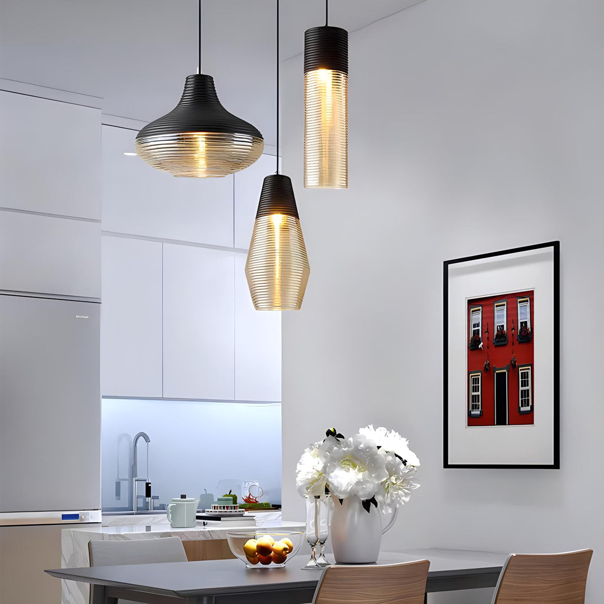 Industrial Style Glass Pendant Light for Kitchen – Glass detail 18