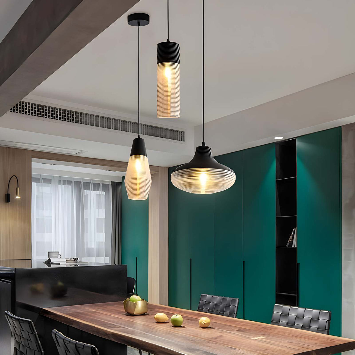 Industrial Style Glass Pendant Light for Kitchen – Glass detail 5