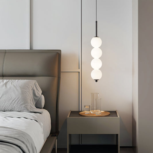 Orbet Stacked Glass Ball Pendant Lamp for Bedside