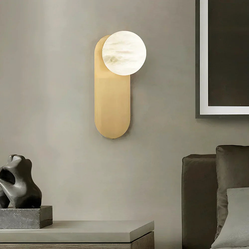 Oval Adrion Alabaster Spherical Wall Light – Alabaster detail 3