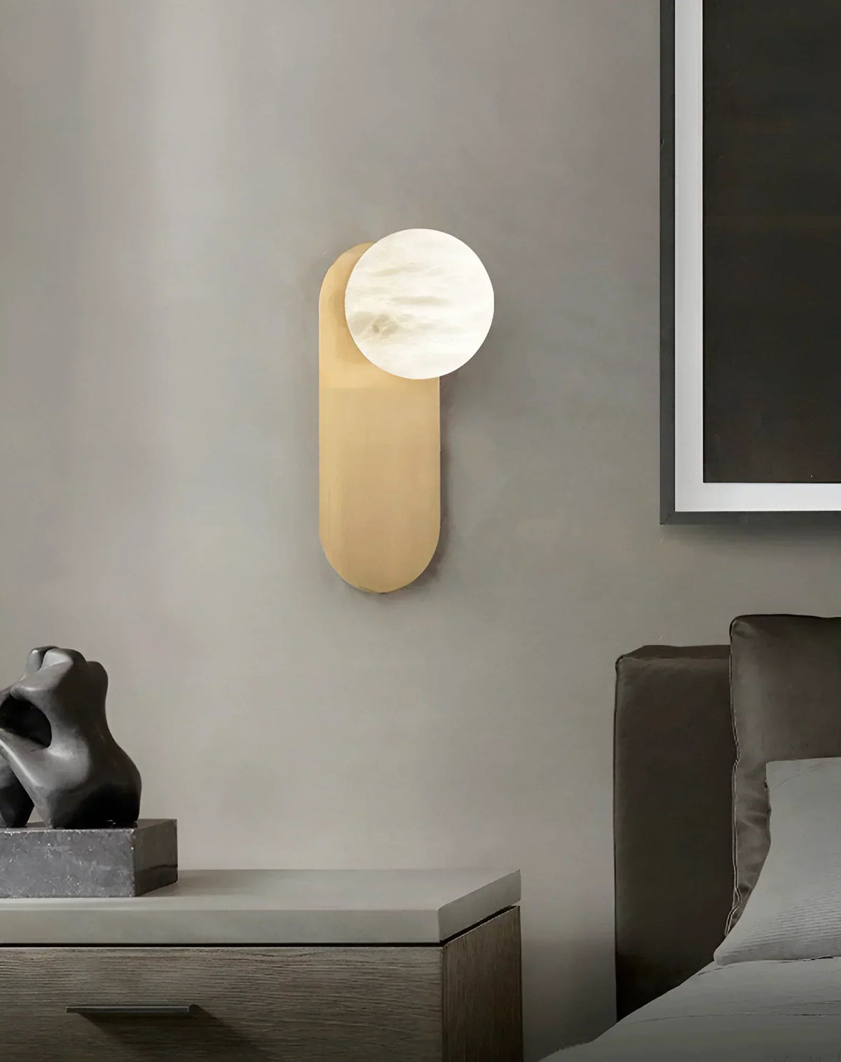Oval Adrion Alabaster Spherical Wall Light – Alabaster detail 11