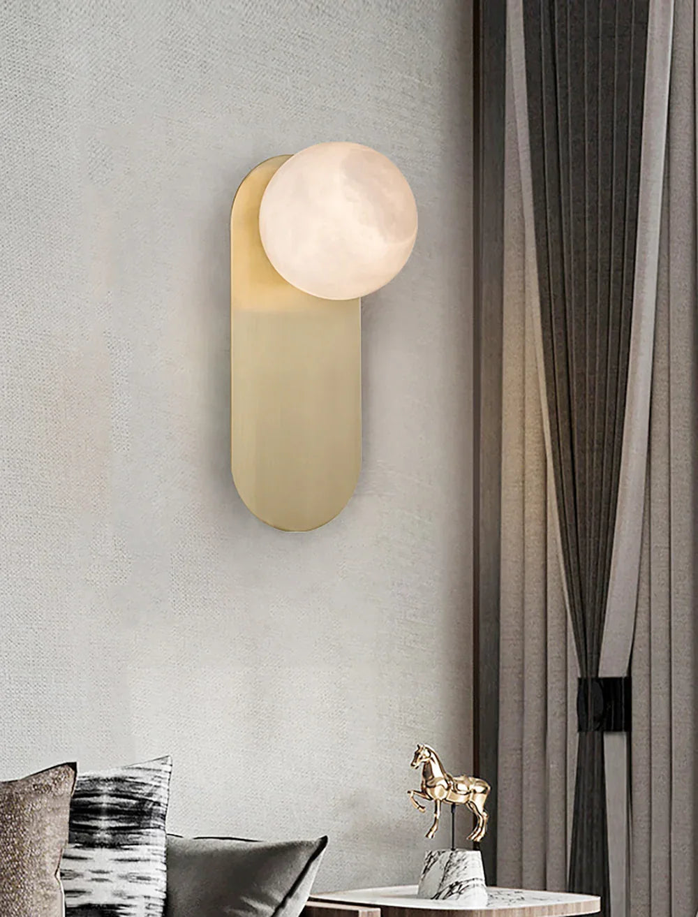 Oval Adrion Alabaster Spherical Wall Light – Alabaster detail 6