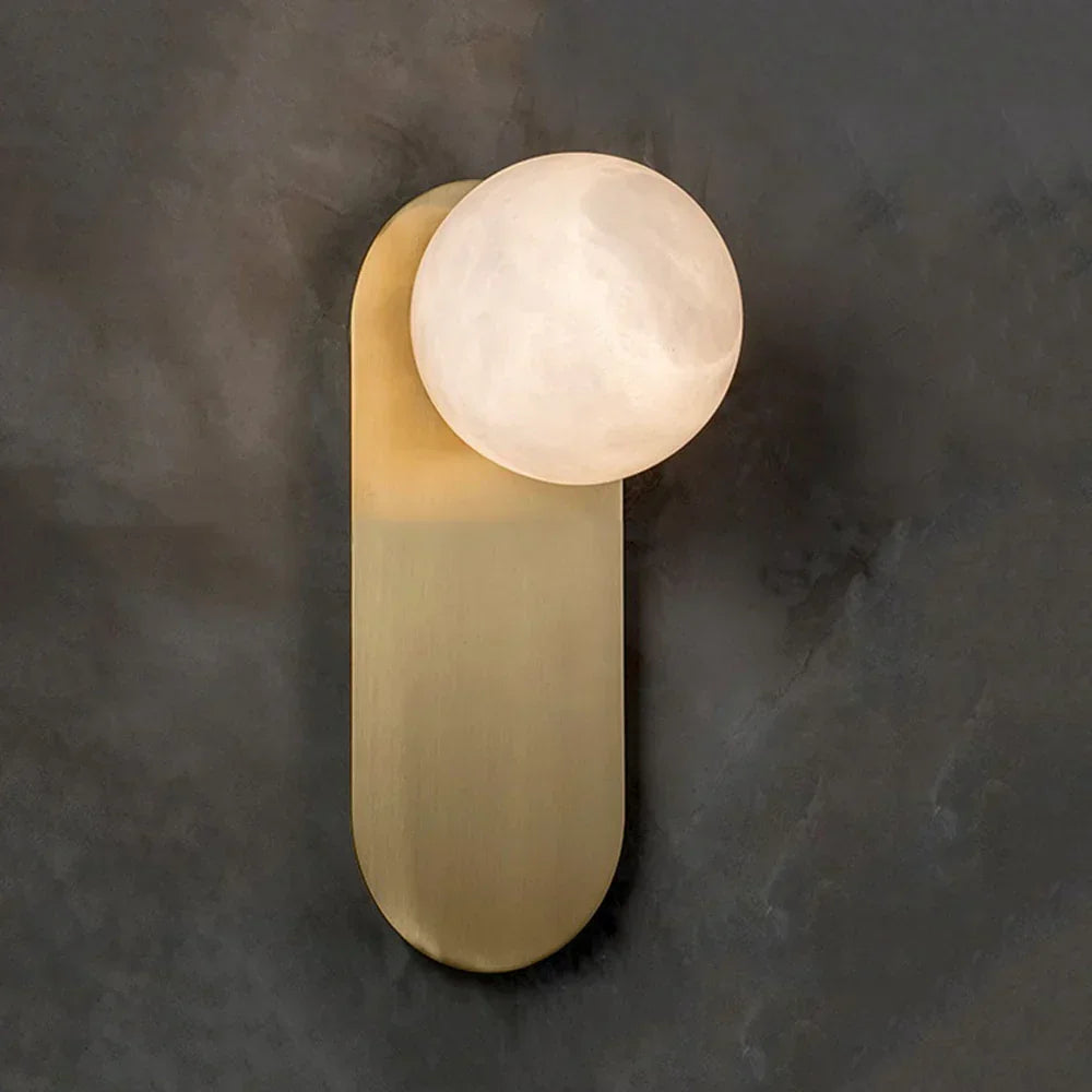 Oval Adrion Alabaster Spherical Wall Light – Alabaster detail 14
