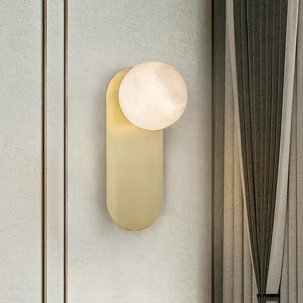 Oval Adrion Alabaster Spherical Wall Light – Alabaster detail 5