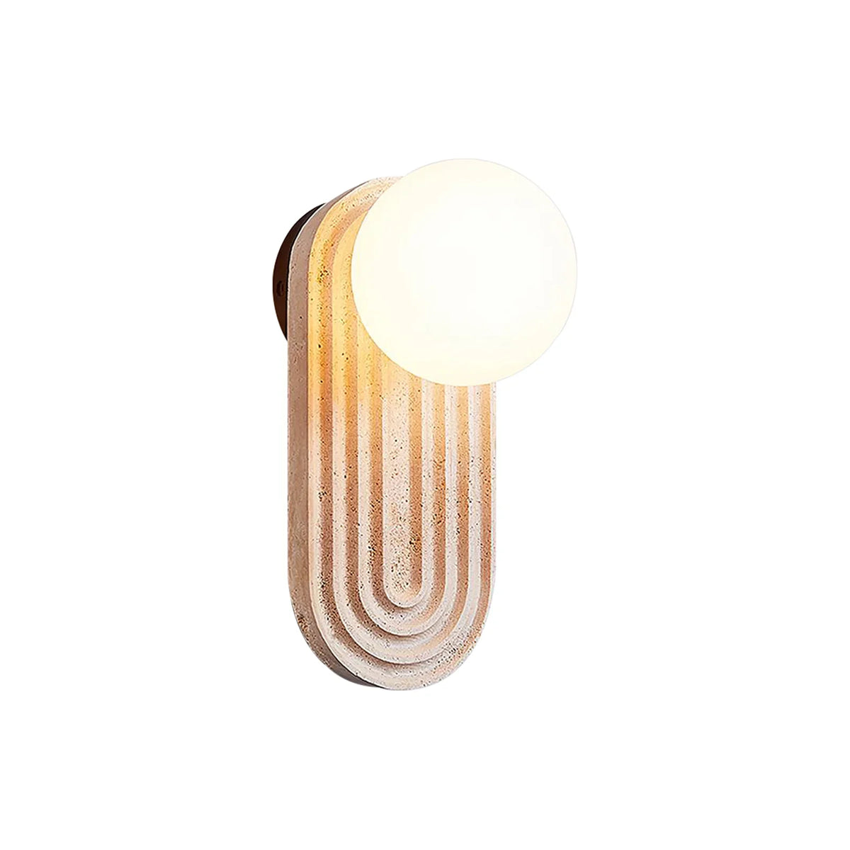 Oval Travertine Trent Wall Lamp – Travertine detail 13