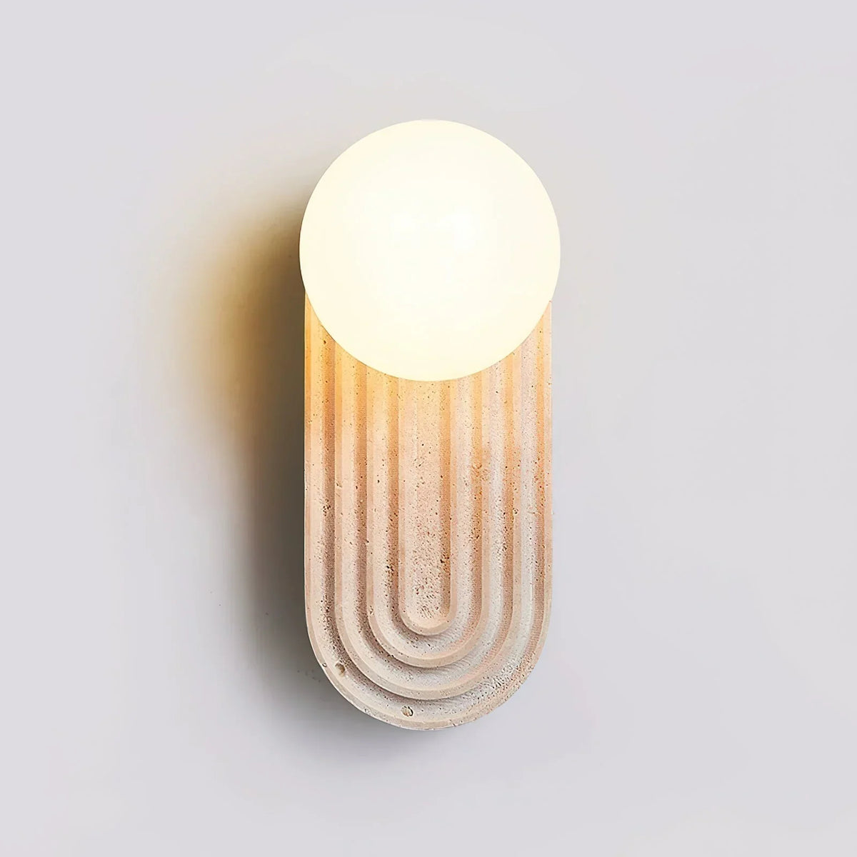 Oval Travertine Trent Wall Lamp – Travertine detail 11