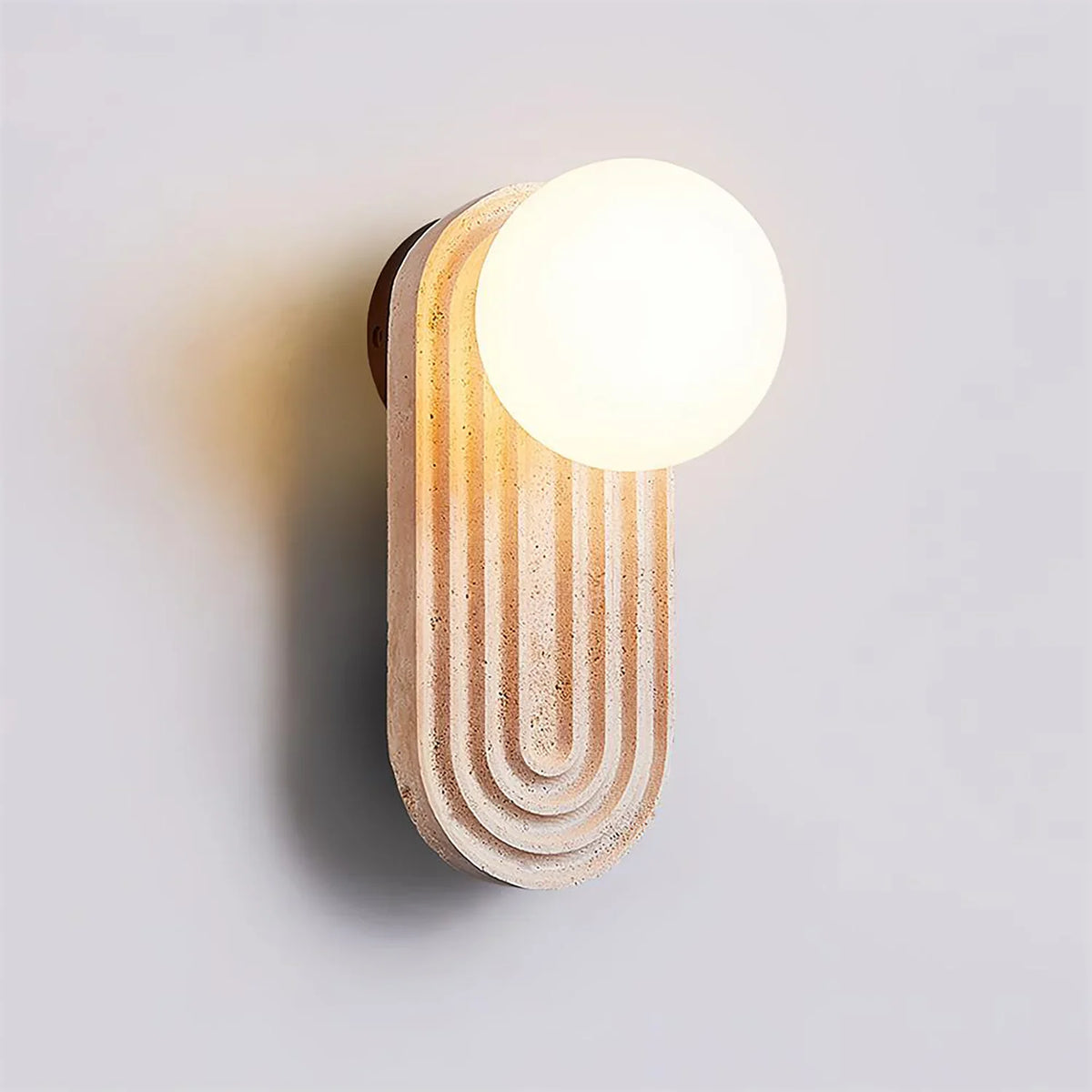 Oval Travertine Trent Wall Lamp – Travertine detail 9