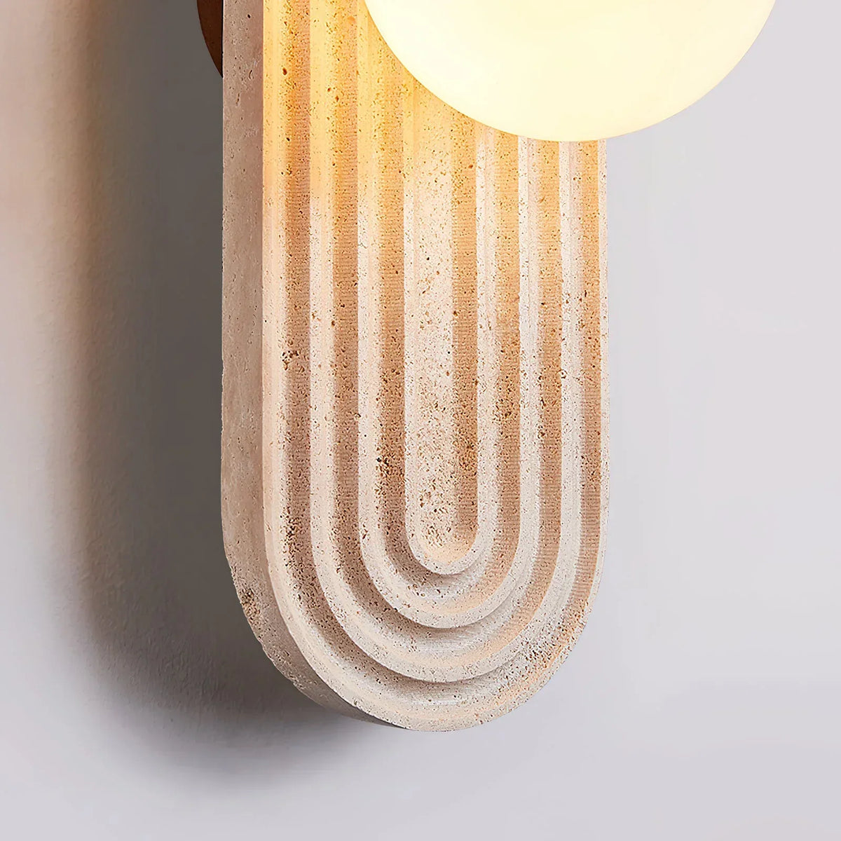 Oval Travertine Trent Wall Lamp – Travertine detail 8