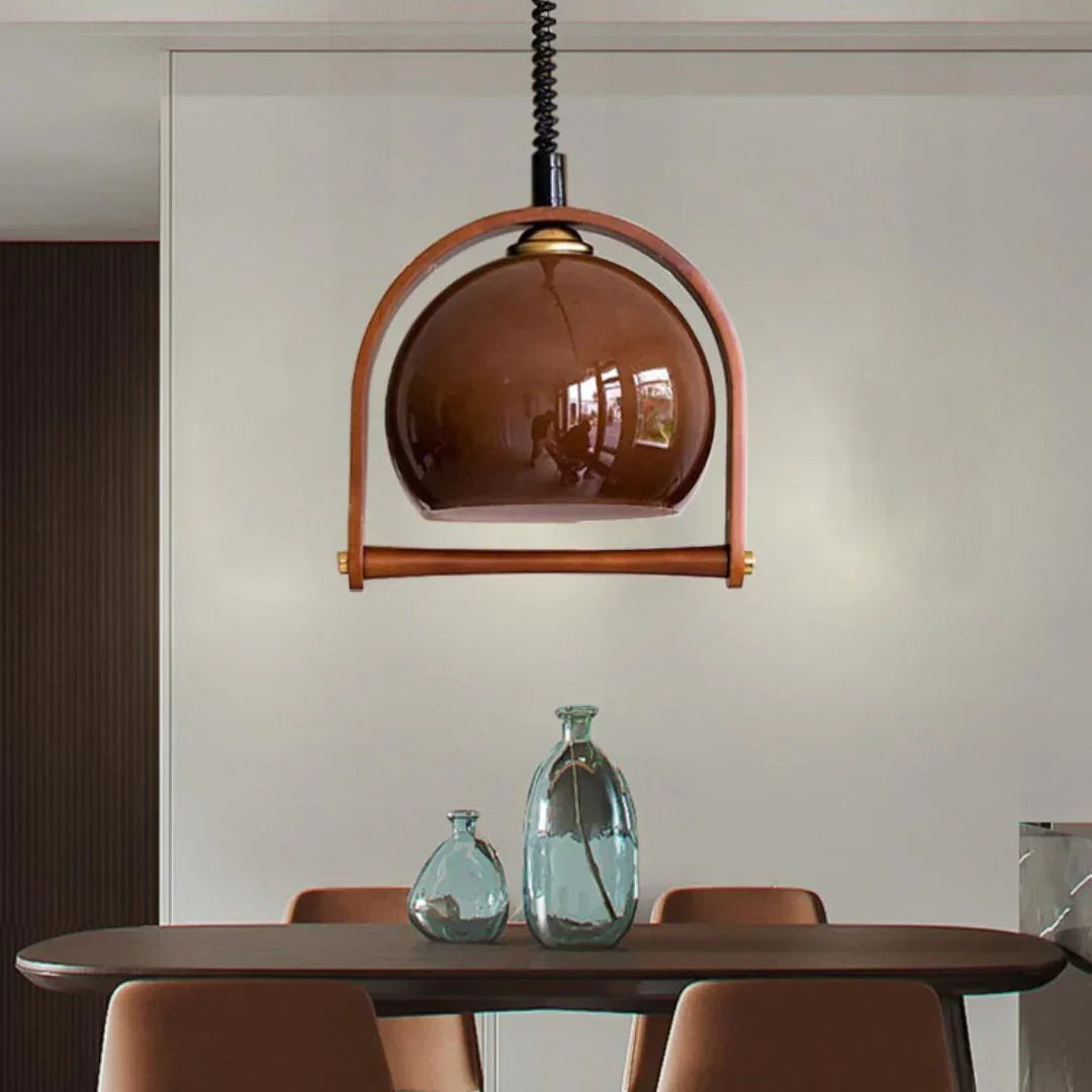 Pallade Coffee Glass Pendant Lamp – Glass detail 3