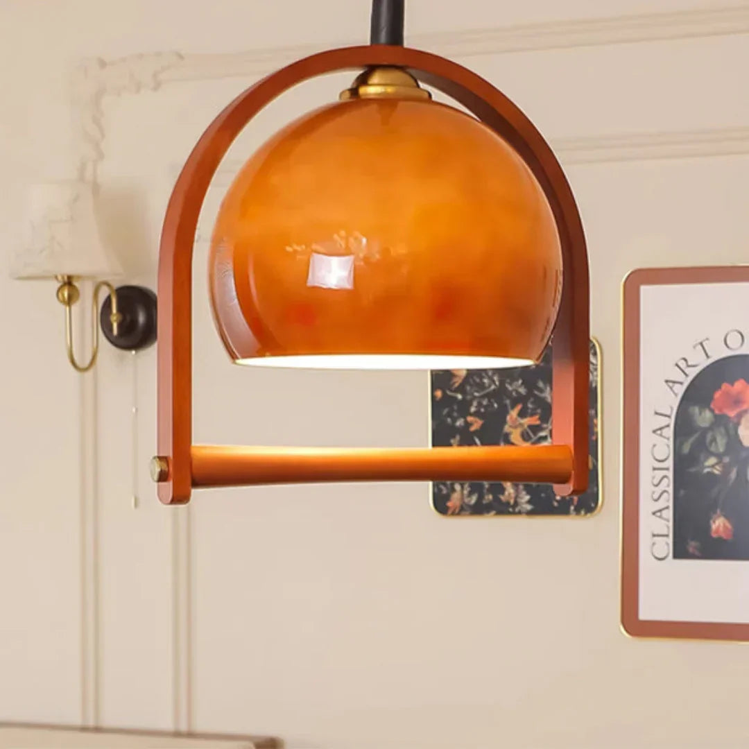 Pallade Coffee Glass Pendant Lamp – Glass detail 9
