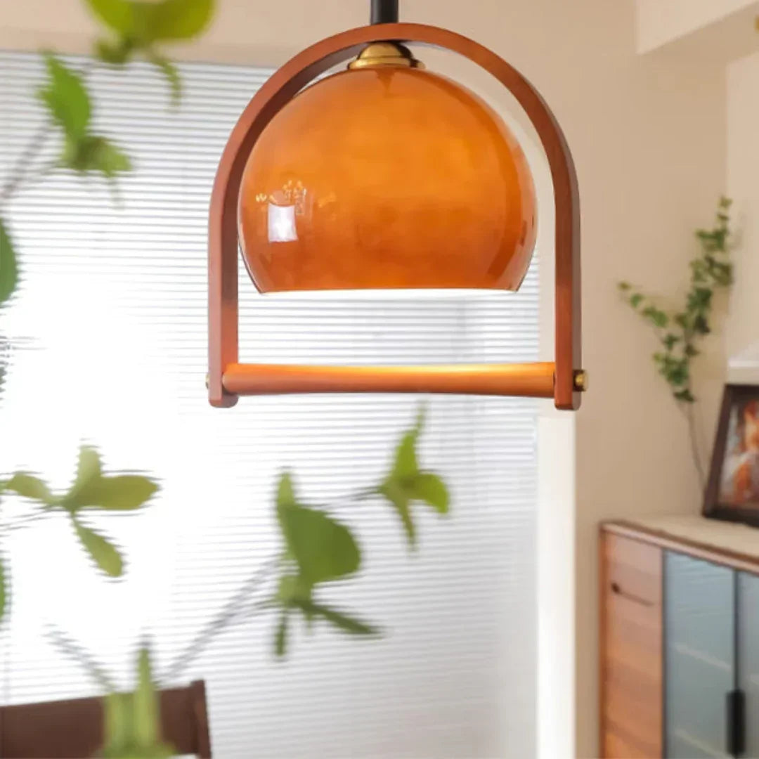 Pallade Coffee Glass Pendant Lamp – Glass detail 7