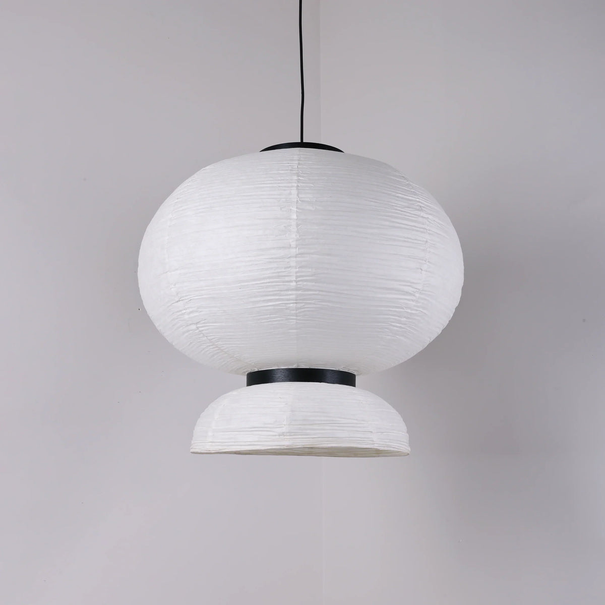 Rice Paper Lantern Oak Pendant Lamp – Oak detail 29