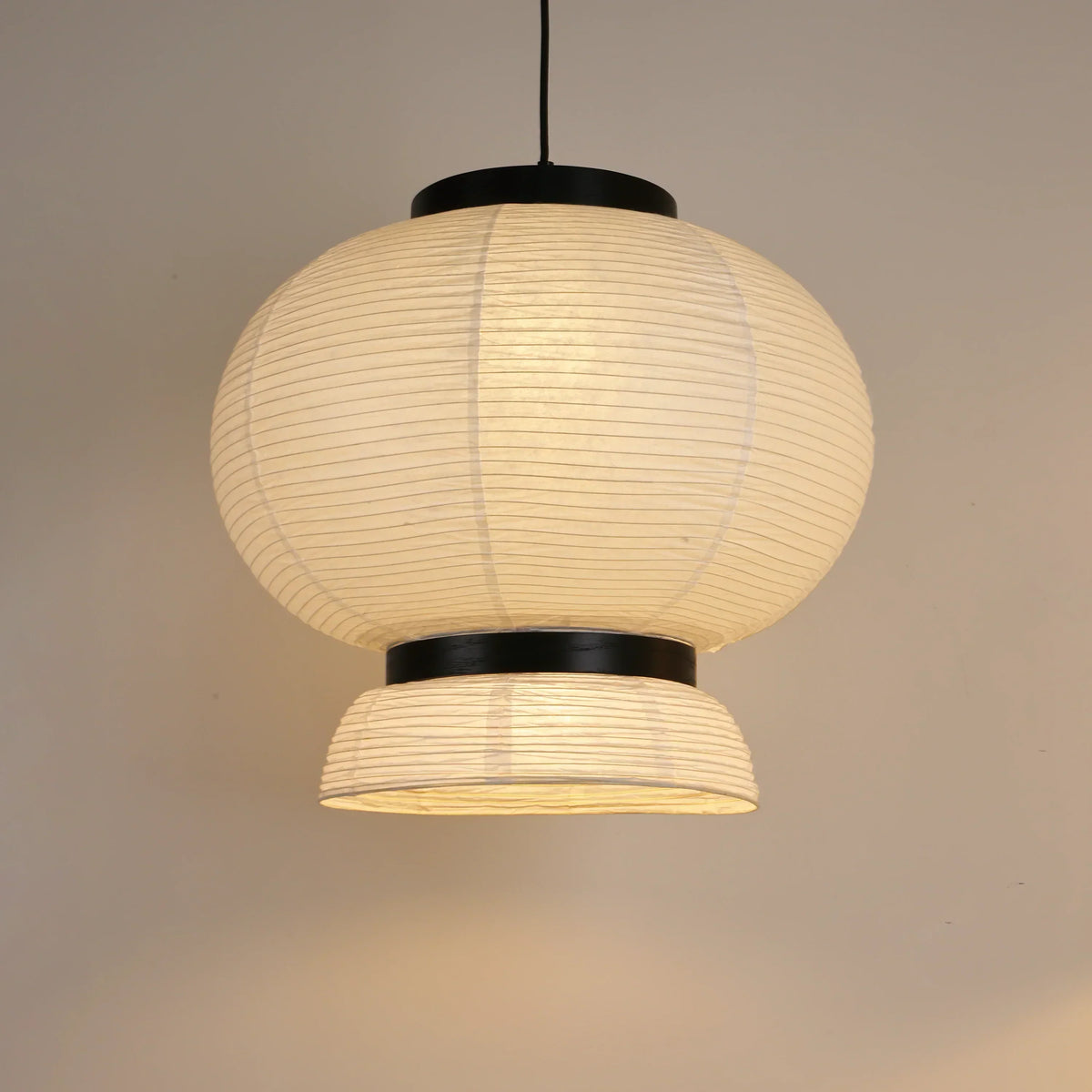 Rice Paper Lantern Oak Pendant Lamp – Oak detail 28