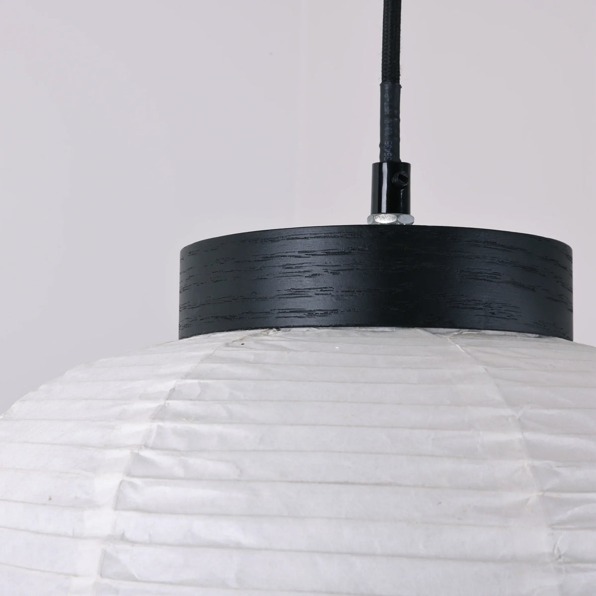 Rice Paper Lantern Oak Pendant Lamp – Oak detail 31