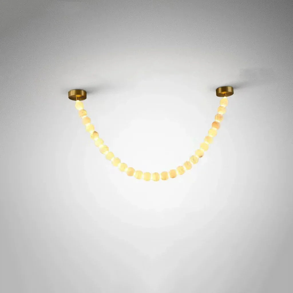 Liora Beaded Alabaster Swag Chandelier – Alabaster detail 25