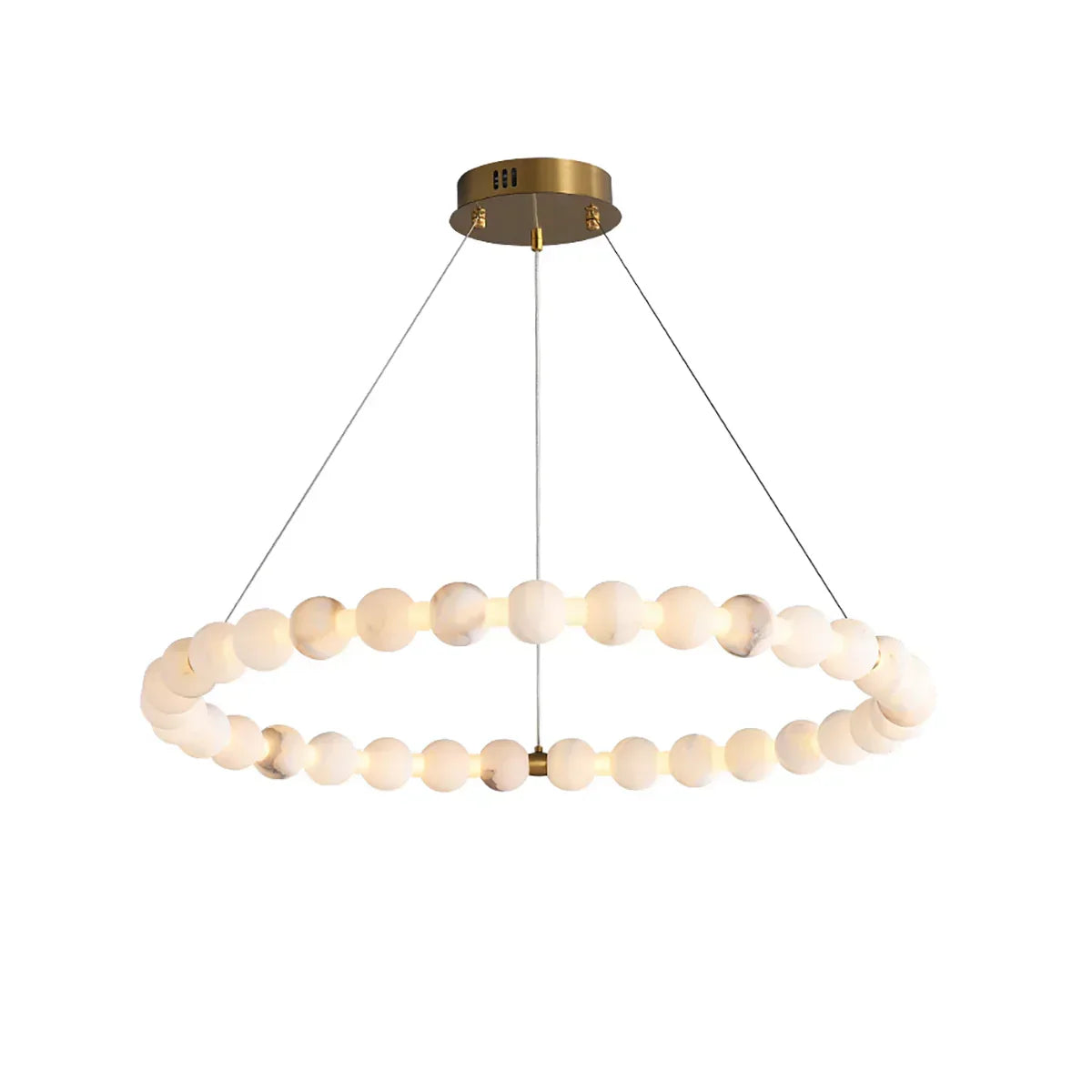 Pearl Alabaster Necklace Round Chandelier – Alabaster detail 32