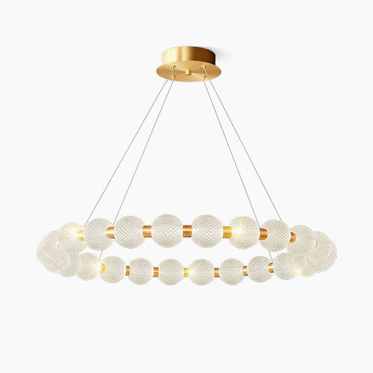 Modern Ring Pearl Chandelier for Living Room